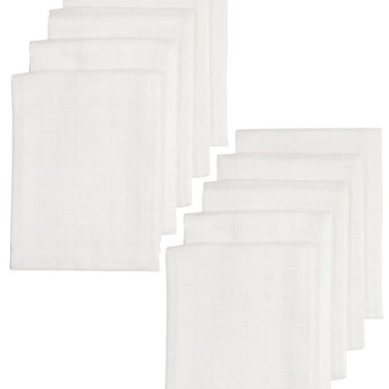 Meyco Hydrofiele Doek 10St Wit 80x80cm koop je bij Babywinkel