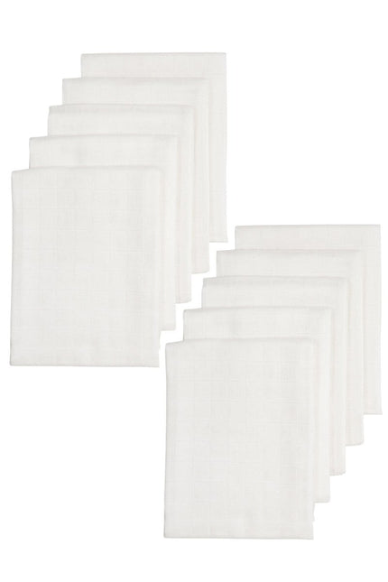 Meyco Hydrofiele Doek 10St Wit 80x80cm koop je bij Babywinkel