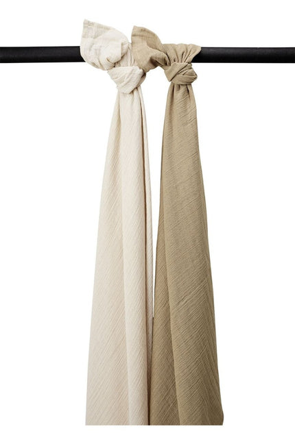Meyco Hydrofiele Doek 2 - Pack Soft Sand/Taupe 120X120cm koop je bij Babywinkel