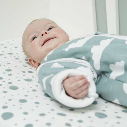 Meyco Hydrofiele Doek 3St Feathers - Clouds - Dots Stone Green/Wit koop je bij Babywinkel