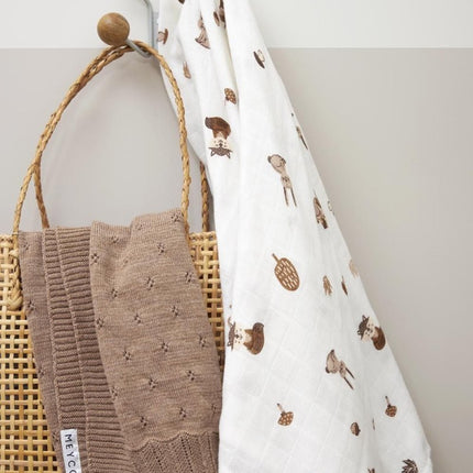 Meyco Hydrofiele Doek Animals 2 - Pack Toffee 120X120cm koop je bij Babywinkel