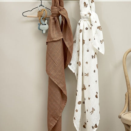 Meyco Hydrofiele Doek Animals 2 - Pack Toffee 120X120cm koop je bij Babywinkel
