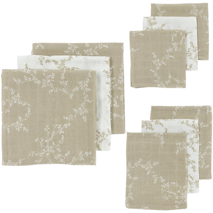 Meyco Hydrofiele Doek Hydrofiel Set 9St Branches Sand koop je bij Babywinkel