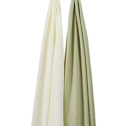 Meyco Hydrofiele Doek Natural/Soft Olive 120Cm 2St koop je bij Babywinkel