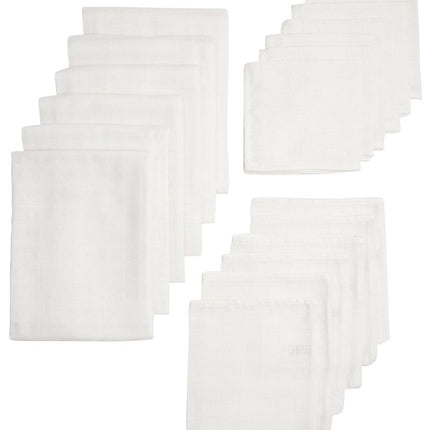 Meyco Hydrofiele Doek Set 18St Wit koop je bij Babywinkel