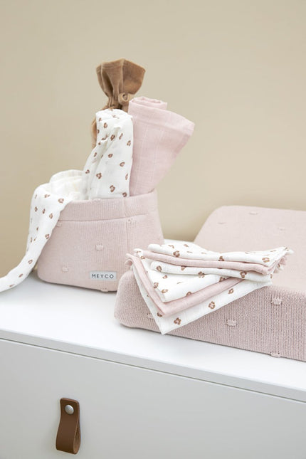 Meyco Hydrofiele Doek Set 9St Mini Panther Soft Pink koop je bij Babywinkel