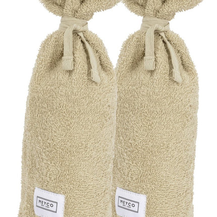 Meyco Kruikenzak 2St Basic Badstof Sand koop je bij Babywinkel