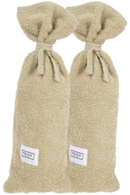 Meyco Kruikenzak 2St Basic Badstof Sand koop je bij Babywinkel