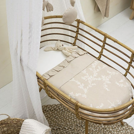 Meyco Ledikantdeken Branches Sand 100X150cm koop je bij Babywinkel