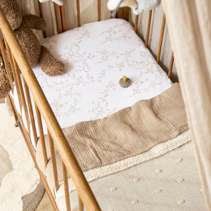 Meyco Ledikantdeken Knots Teddy Soft Sand 100X150cm koop je bij Babywinkel