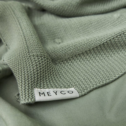 Meyco Ledikantdeken Mini Knots Forest Green koop je bij Babywinkel