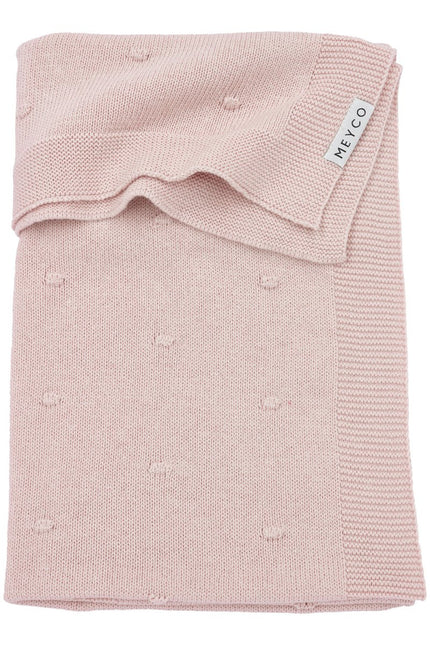 Meyco Ledikantdeken Mini Knots Soft Pink koop je bij Babywinkel