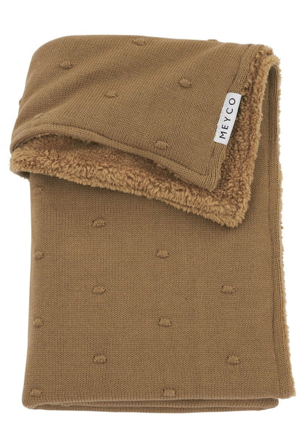 Meyco Ledikantdeken Teddy Mini Knots Toffee koop je bij Babywinkel