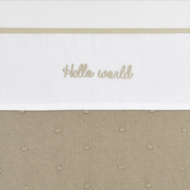 Meyco Ledikantlaken Hello World Sand koop je bij Babywinkel