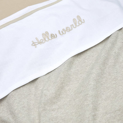 Meyco Ledikantlaken Hello World Sand koop je bij Babywinkel