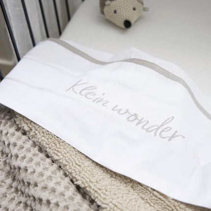 Meyco Ledikantlaken Klein Wonder Greige 100X150cm koop je bij Babywinkel