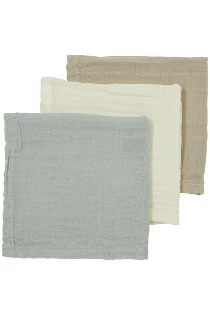 Meyco Monddoekje 3St Offwhite/Light Grey/Toffee koop je bij Babywinkel