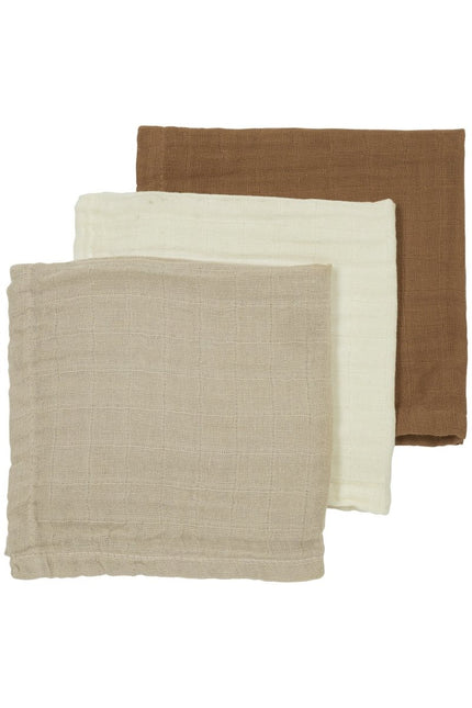 Meyco Monddoekje 3St Offwhite/Sand/Toffee koop je bij Babywinkel