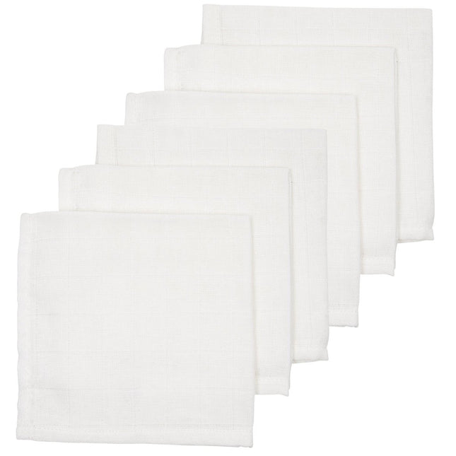 Meyco Monddoekje Hydrofiel White 6St 30X30cm koop je bij Babywinkel