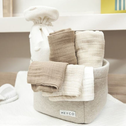 Meyco Washandje 3 - Pack Offwhite/Soft Sand/Taupe 20X17cm koop je bij Babywinkel