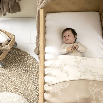 Meyco Wiegdeken Branches Sand 75X100cm koop je bij Babywinkel