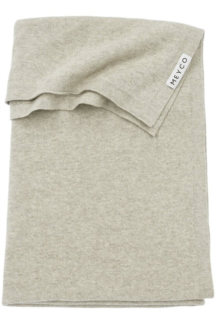 Meyco Wiegdeken Knit Basic Sand Melange koop je bij Babywinkel