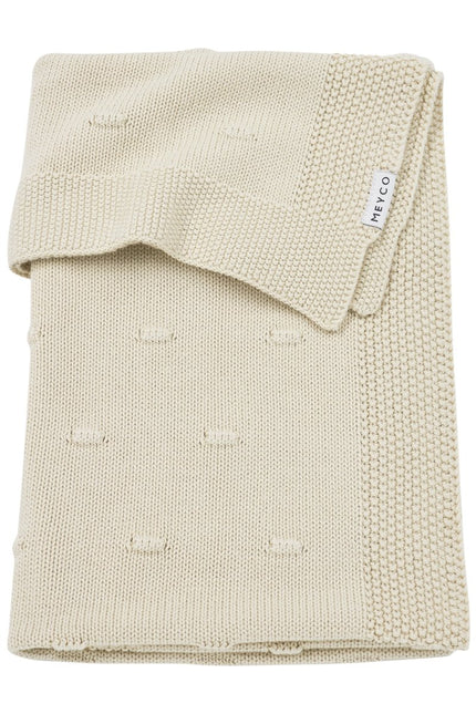 Meyco Wiegdeken Knots Soft Sand 75X100cm koop je bij Babywinkel