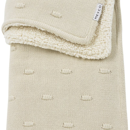 Meyco Wiegdeken Knots Teddy Soft Sand 75X100cm koop je bij Babywinkel