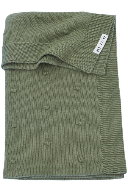 Meyco Wiegdeken Mini Knots Forest Green koop je bij Babywinkel