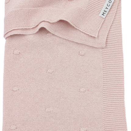 Meyco Wiegdeken Mini Knots Soft Pink koop je bij Babywinkel