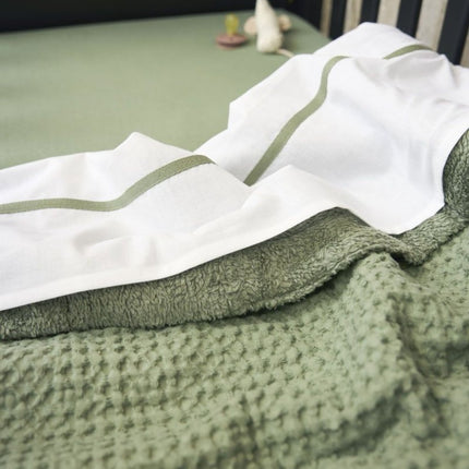 Meyco Wieglaken Bies Olive Green 75X100cm koop je bij Babywinkel