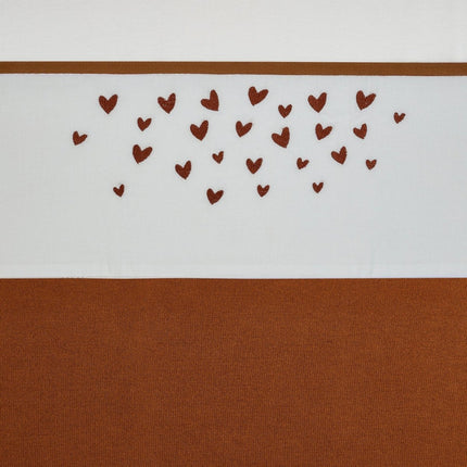 Meyco Wieglaken Hearts Camel 75X100cm koop je bij Babywinkel