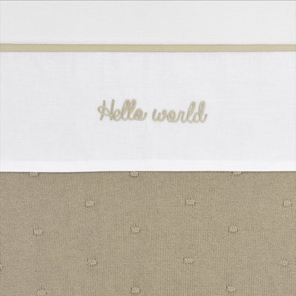 Meyco Wieglaken Hello World Sand koop je bij Babywinkel
