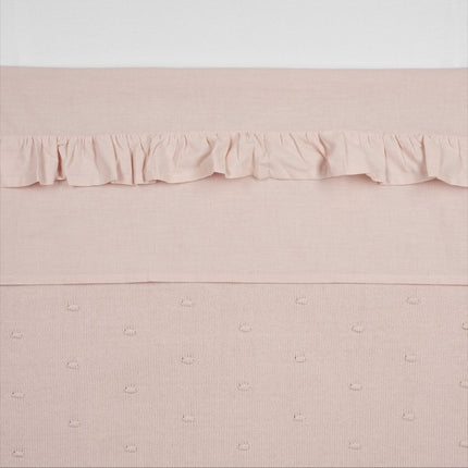 Meyco Wieglaken Ruffle Soft Pink koop je bij Babywinkel
