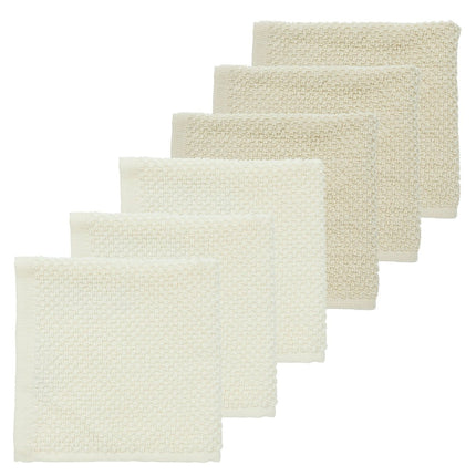 Meyco Monddoekje Popcorn Naturel/Soft Sand 30Cm 6St koop je bij Babywinkel