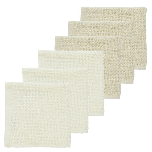 Meyco Monddoekje Popcorn Naturel/Soft Sand 30Cm 6St koop je bij Babywinkel