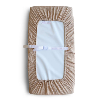 Mushie Aankleedkussenhoes Pale Taupe koop je bij Babywinkel
