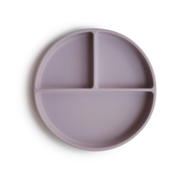 Mushie Baby Bordje Silicone Soft Lilac koop je bij Babywinkel