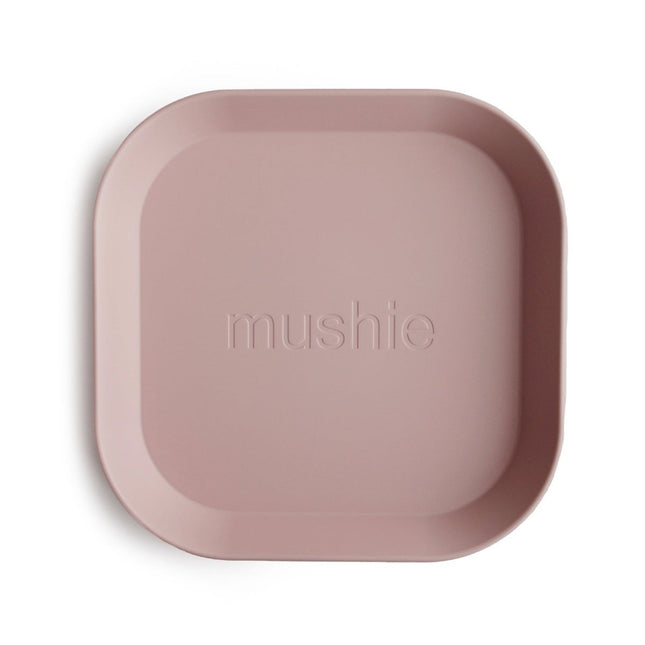 Mushie Baby Bordje Vierkant Blush 2st koop je bij Babywinkel