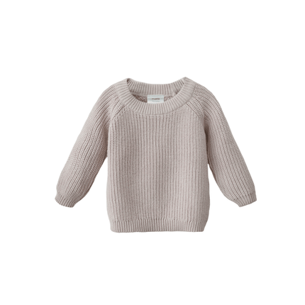 Mushie Baby Sweater Chunky Knit Beige koop je bij Babywinkel