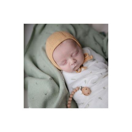 Mushie Babymutsje Bonnet Mustard Melange koop je bij Babywinkel