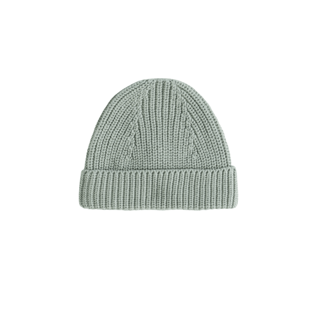 Mushie Babymutsje Chunky Knit Light Mint koop je bij Babywinkel