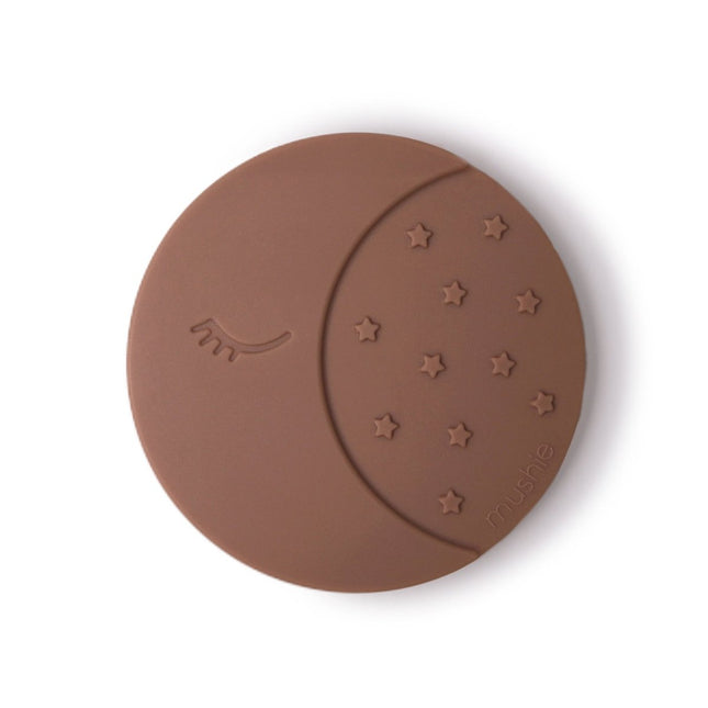 Mushie Bijtring Maan Cloudy Mauve koop je bij Babywinkel