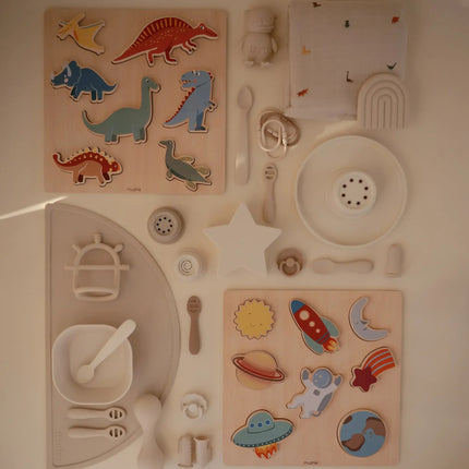 Mushie Bijtring Regenboog Shifting Sand koop je bij Babywinkel
