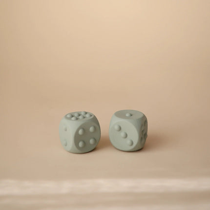 Mushie Educatief Speelgoed Dobbelstenen Cambridge Blue/ Shitting Sands 2st koop je bij Babywinkel