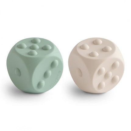 Mushie Educatief Speelgoed Dobbelstenen Cambridge Blue/ Shitting Sands 2st koop je bij Babywinkel