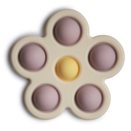 Mushie Educatief Speelgoed Druk Bloem Soft Lilac/Daffodil/Ivory koop je bij Babywinkel