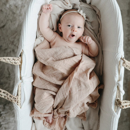 Mushie Hydrofiele Doek Blush XL koop je bij Babywinkel