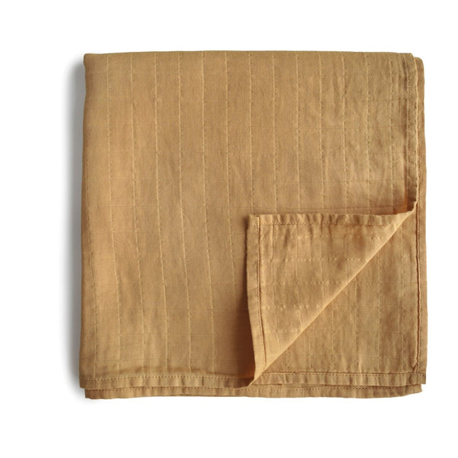Mushie Hydrofiele Doek Fall Yellow XL koop je bij Babywinkel
