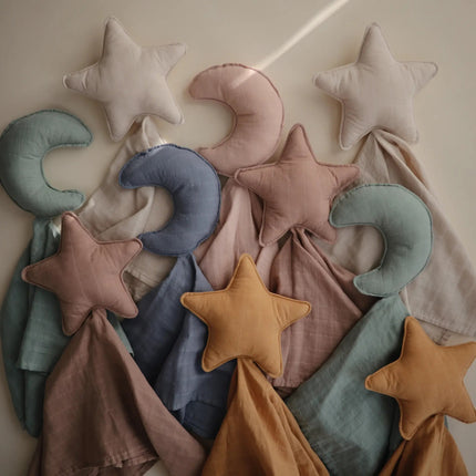Mushie Knuffeldoekje Lovey Star Fall Yellow koop je bij Babywinkel